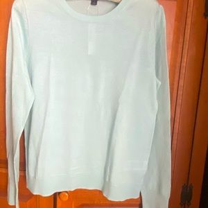 J Crew Pale Mint Green Lightweight Fine Merino Sweater, S. NWT